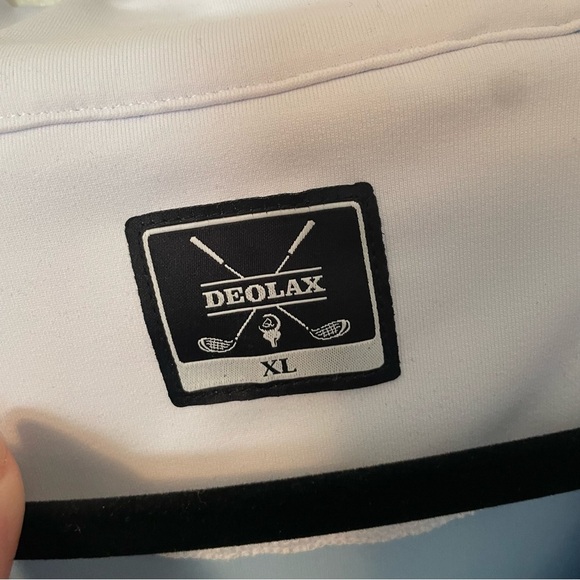 Deolax Mens L Light Blue 1/4 Zip Golf Pullover Long Sleeve Performance NWT - Picture 2 of 8